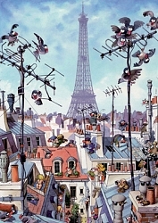 Loup - Eiffel Tower (1000 stukjes, Cartoon Classics)